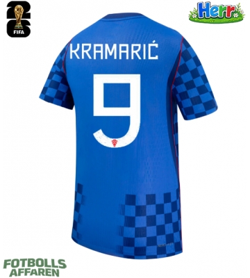 Kroatien Andrej Kramaric #9 Bortatröja VM 2026 Kortärmad